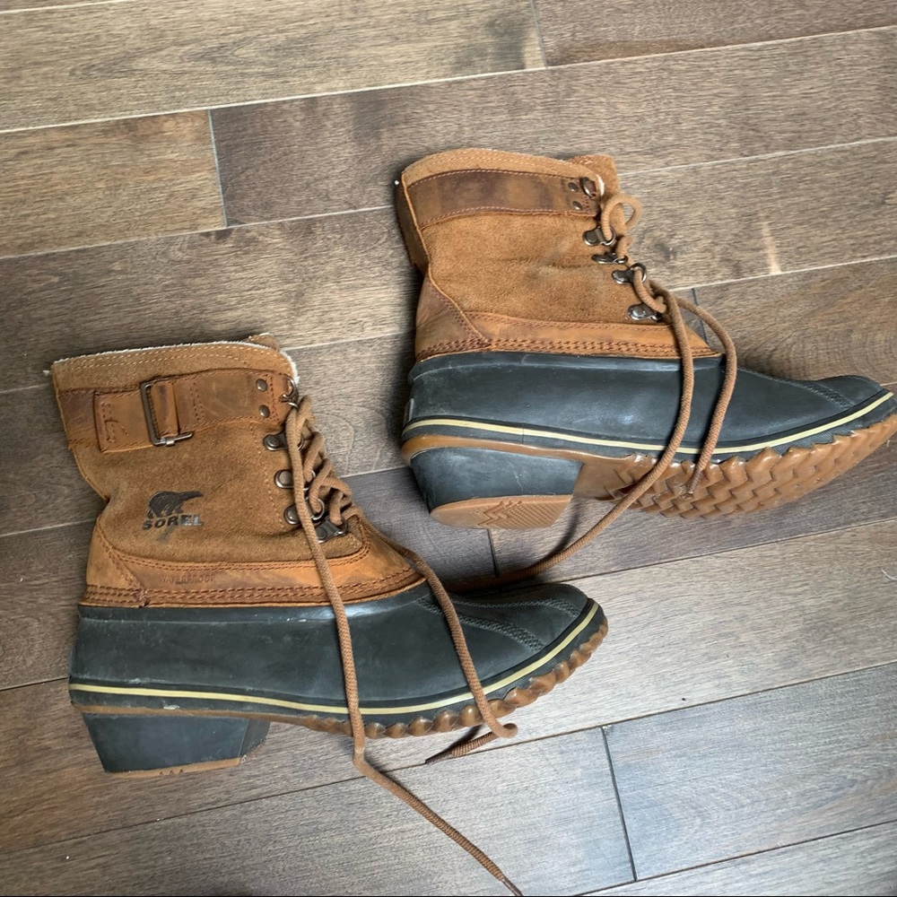 Sorel Womens NL2125-286 Brown Suede “Winter Fancy Lace II” Boots - Picture 8 of 13